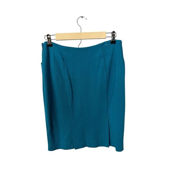 Cabi 3220 Sigourney Teal Pencil Skirt Size 4 - Picture 3 of 5